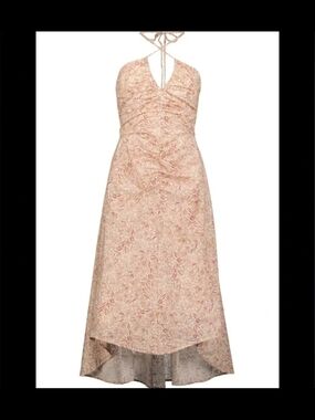 bishop + young Blush Floral Halter Midi Dress